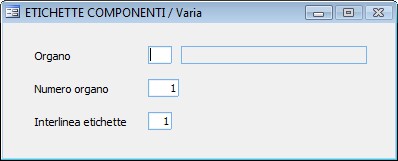 Stampa Etichette Componenti